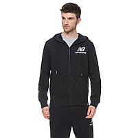 Куртка спортивна чоловіча New Balance Ess Stacked FZ MJ03558BK колір: чорний, фото 3