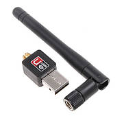 USB Wi-Fi адаптер зовнішній мережевий 150Mbps з антеною і настановним диском, фото 1