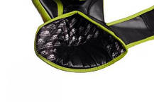 Боксерські рукавиці PowerPlay 3003 Зелено-Чорні 10 унцій, фото 2