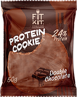 Протеиновое печенье в шоколадной глазури Fit Kit Двойной Шоколад (50 грамм)