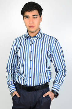 Рубашка мужская сине-голубая ZOOR 141106T