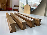 Длинные мебельные деревянные ручки плакни ( Фигурные с двух сторон ) ОРЕХ, фото 6