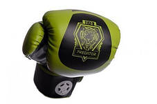 Боксерські рукавиці PowerPlay 3003 Зелено-Чорні 14 унцій, фото 3