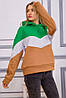 Худі жіночий SL-102R109-Модні тренди колір Зелено-коричневий, фото 5