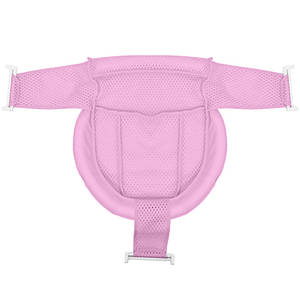 Матрацик-килимок Bestbaby 331 Pink для купання дитини підкладка у ванночку з кріпленнями