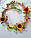Жовто зелені намисто з квітами, фото 2