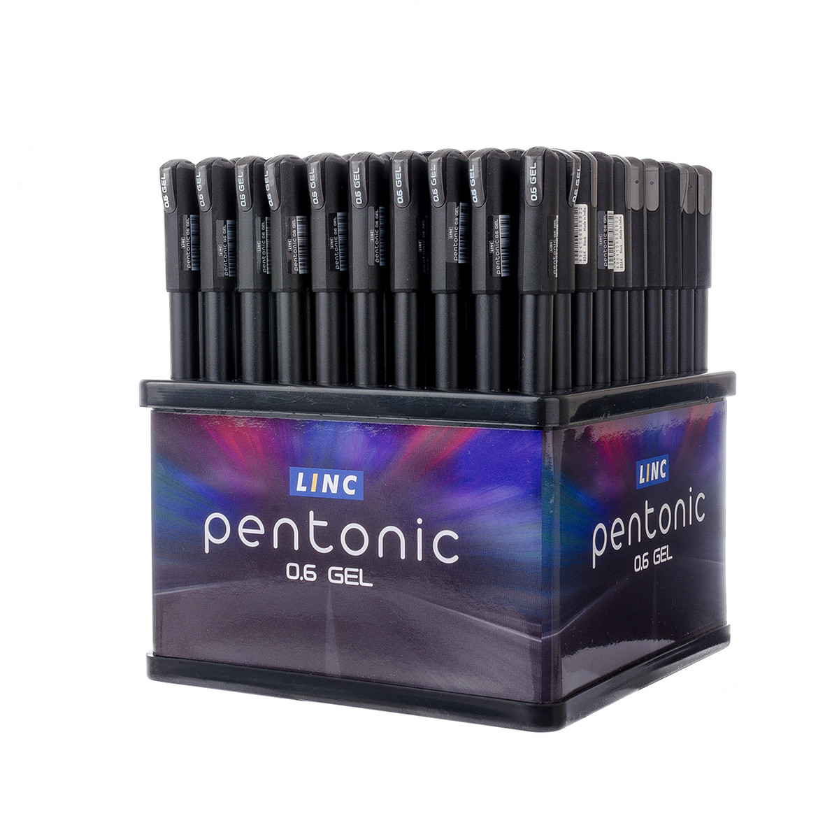 Ручка гелева чорна LINC "Pentonic", дисплей 100 шт.
