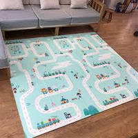 Детский складной игровой коврик 2-х сторонний EVA CARRELLO XPE-008 (200*1*180 см) Город| Бебипол