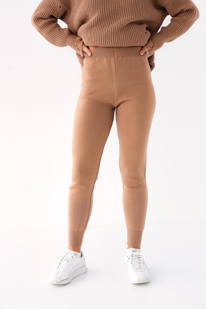 Трикотажні штани звужений фасону SOBE - коричневий колір, L (є розміри)