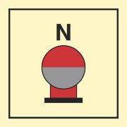 Знак ІМО 06.078 «Стаціонарний посудину системи пожежогасіння азотом,розміщений в зоні, що захищається»