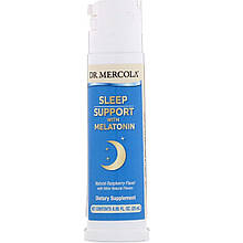 Поддержка сна с Мелатонином, спрей с малиновым вкусом, Sleep Support Spray with Melatonin, Dr. Mercola, 25 мл