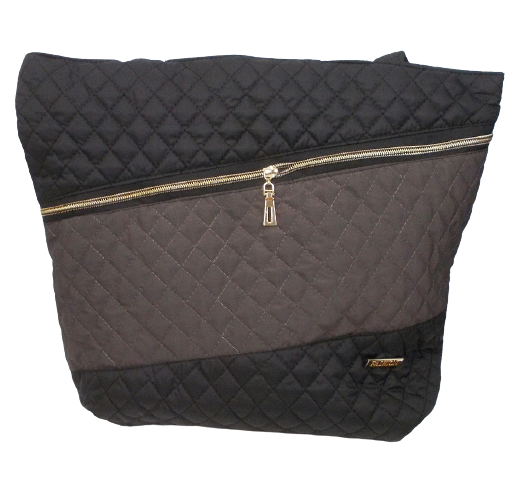 Женская сумка тканевая с двумя ручками Жасмин 01 темно-серая с серым