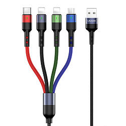 Уценка Дата кабель Usams US-SJ411 U26 4in1 USB to Combo 2A (0.35m)