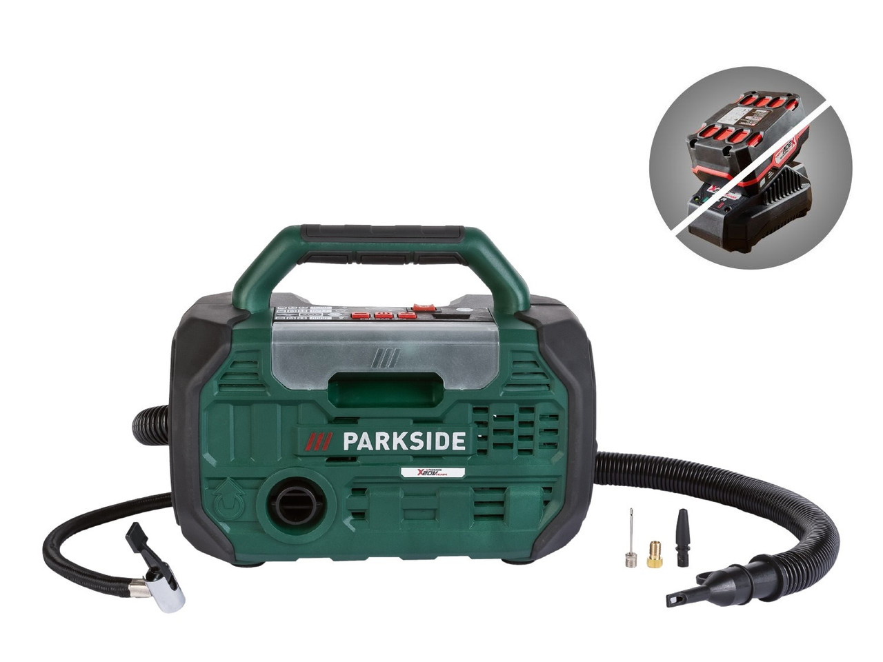 Аккумуляторный компрессор и насос PARKSIDE PKA 20-Li A1  (Без АКБ и ЗУ)