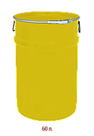 Бочка металева для нафтохімічної продукції 1А2 внутрішнє покриття RDL 50 60л жовта 0,6х0,5х0,5, фото 1
