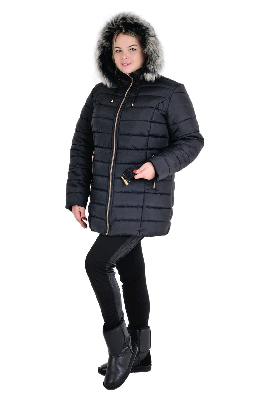 Женская зимняя куртка с молнией сзади рр 42-58