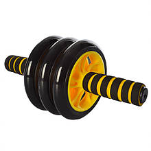 Тренажер колесо для м'язів преса MS 0873 діаметр 14 см (Жовтий)