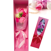 БУКЕТ Цветы из мыла роза 5 шт в подарочной коробке