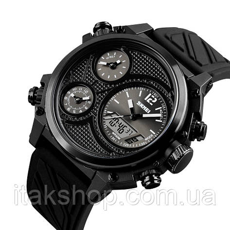 Кварцевые мужские часы Skmei 1359 (Черные), фото 2