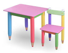 Дитячий столик "Олівчик" 60 x 60 см в 4 кольорах, фото 3