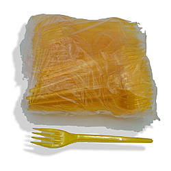 Качани щільні пластикові жовті 100 шт 16 см Юніта