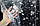 Тюль органза с крупным цветочным принтом, коллекция "Сакура". Цвет белый с коричневым. Код 856т, фото 2