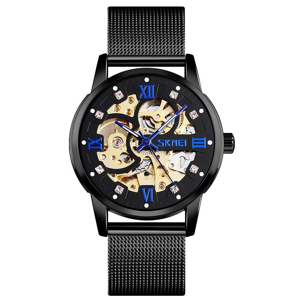 Чоловічі скелетоны годинник Skmei 9199 (Чорні)