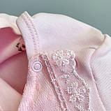 Сукня +пов'язка дів. Рожевий Інтерлок 9050 Miniborn Туреччина 56-62(р), фото 4