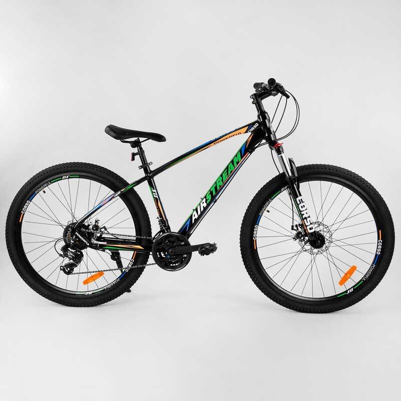 Велосипед Спортивный CORSO «AirStream» 27.5" дюймов 80709 (1) рама алюминиевая, оборудование Shimano 21