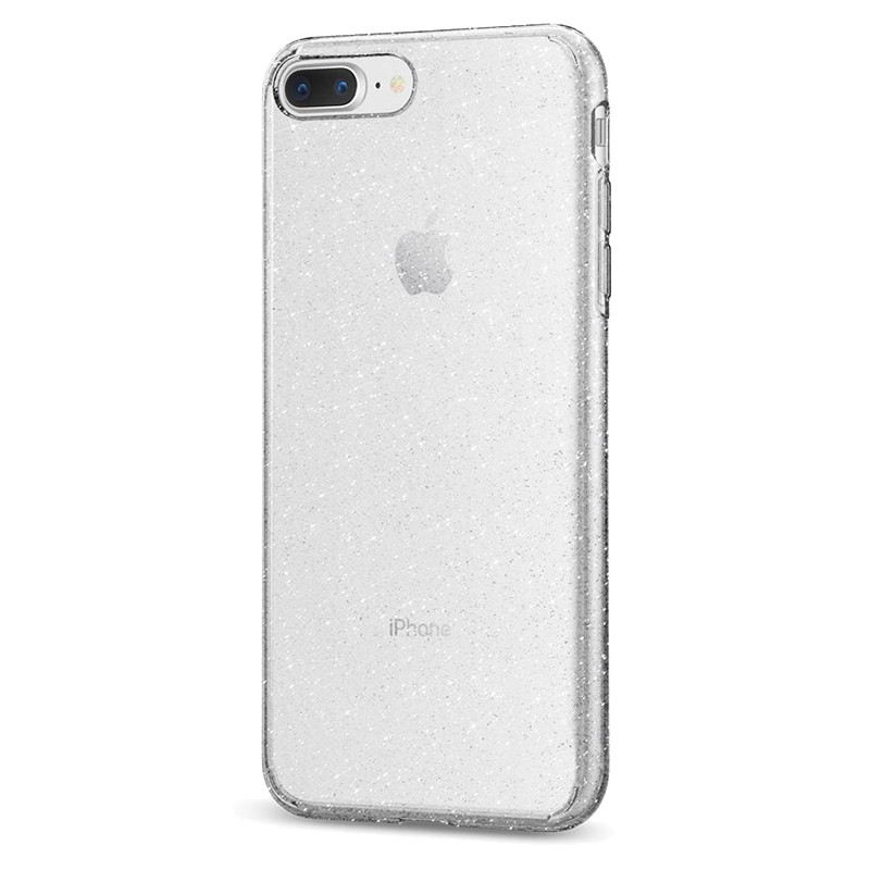 Прозрачный силиконовый чехол с блестками для iPhone 8 Plus