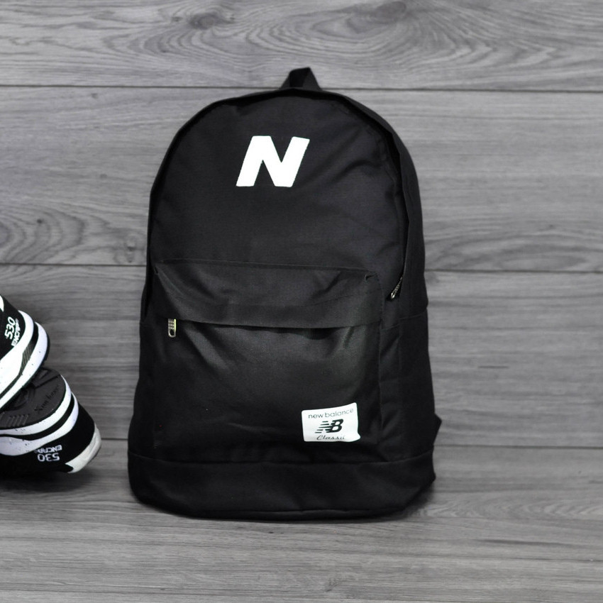 Молодіжний міський, спортивний рюкзак, портфель New Balance, нью бэланс. Чорний