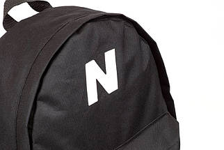 Молодіжний міський, спортивний рюкзак, портфель New Balance, нью бэланс. Чорний, фото 3