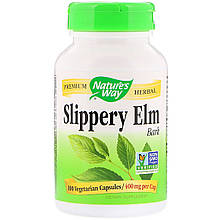 Слизький В'яз, Slippery Elm Bark, nature's Way, 400 мг 100 капсул