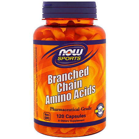 Комплекс Амінокислот з Розгалуженими Ланцюгами, Branched Chain Amino Acids, Now Foods, 120 капсул, фото 2