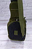 Тактична сумка - рюкзак на одній лямці кольору хакі. Військовий, армійський рюкзак через плече. T-Bag 3, фото 3