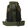 Тактична сумка - рюкзак на одній лямці кольору хакі. Військовий, армійський рюкзак через плече. T-Bag 3, фото 5