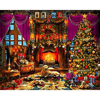 Картина по номерам рисование Babylon Рождественская елка 40х50см набор для росписи по цифрам в коробке, фото 1