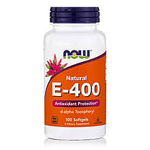 Вітамін Е, Е-400, Now Foods, 100 желатинових капсул