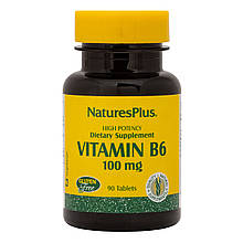 Вітамін В-6, Vitamin B6, nature's Plus, 100 мг, 90 Таблеток