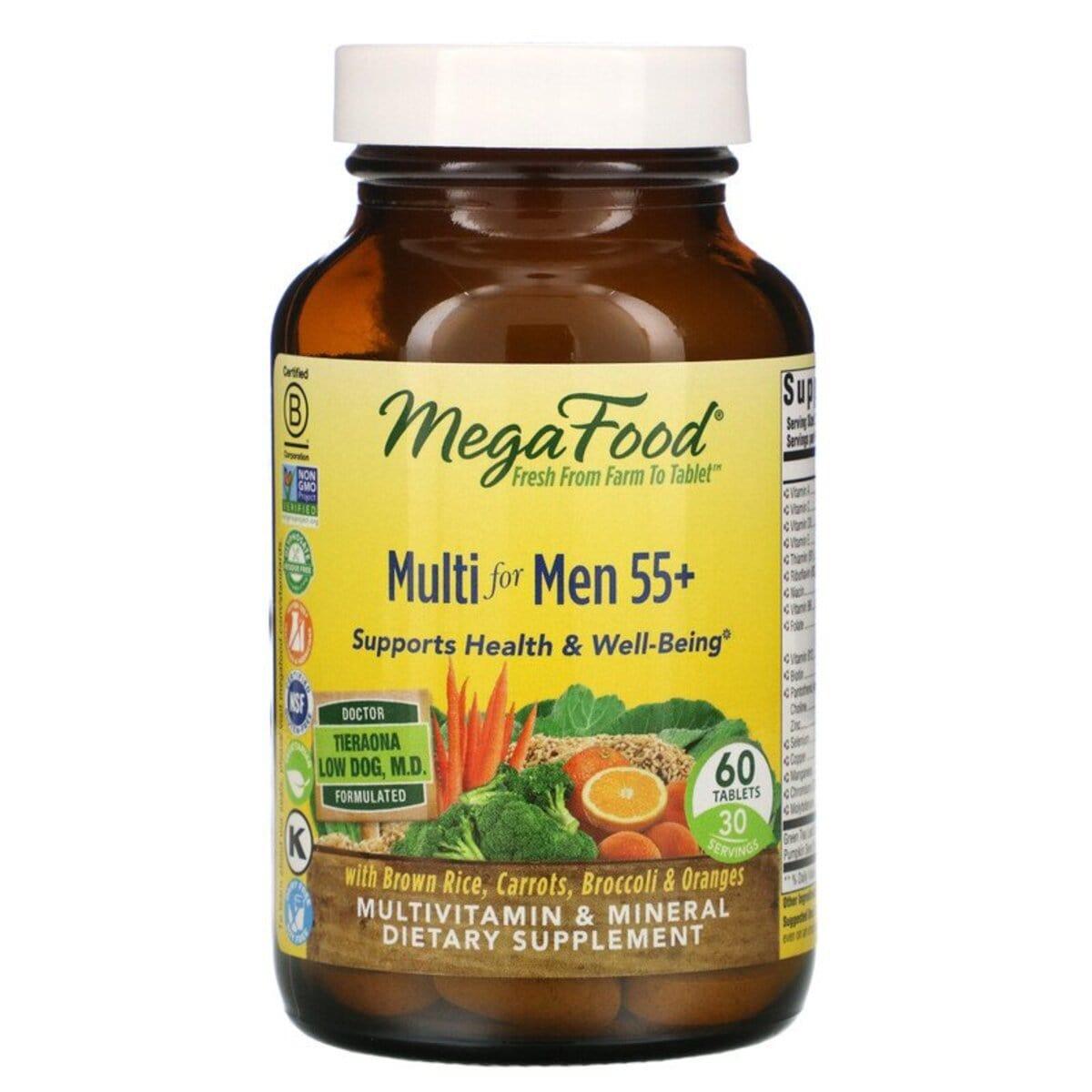 Вітаміни для чоловіків 55+, Multi for Men 55+, MegaFood, 60 таблеток
