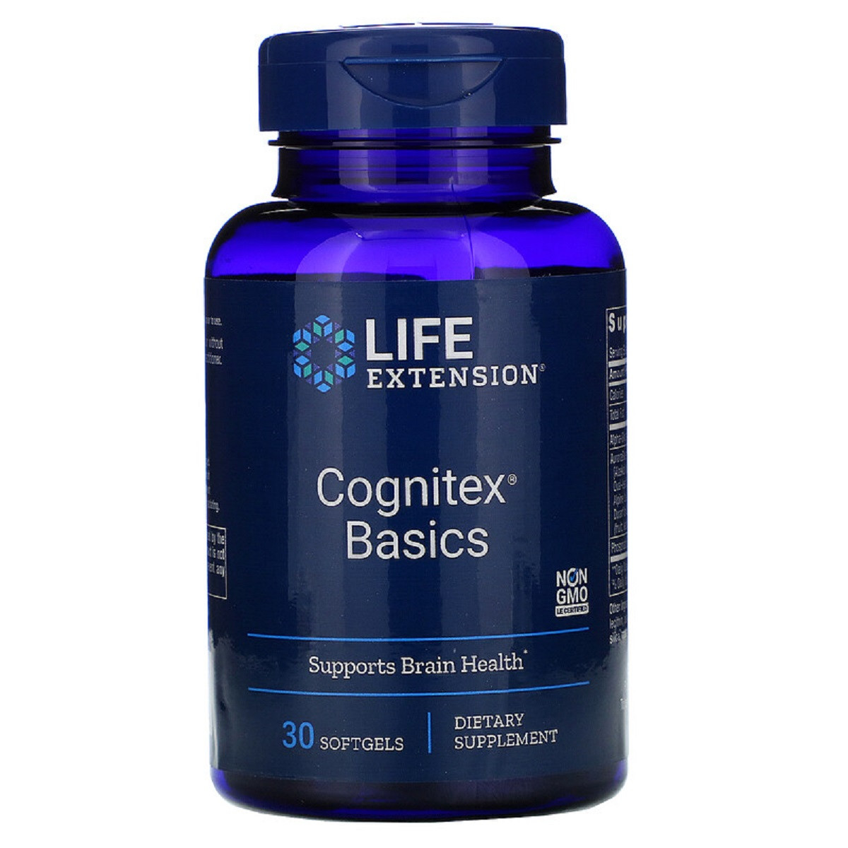 Підтримка пам'яті і когнітивної функції, Cognitex Basics, Life Extension, 30 таблеток гелевих