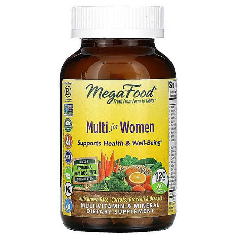 Мультивитамины для Женщин, Multi for Women, MegaFood, 120 таблеток, фото 2