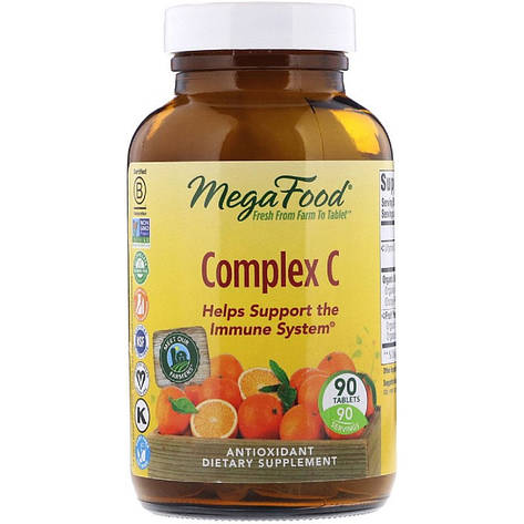 Комплекс витамина С, Complex C, MegaFood, 90 таблеток, фото 2