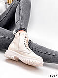 Черевики жіночі бежеві туфлі еко шкіра, фото 6