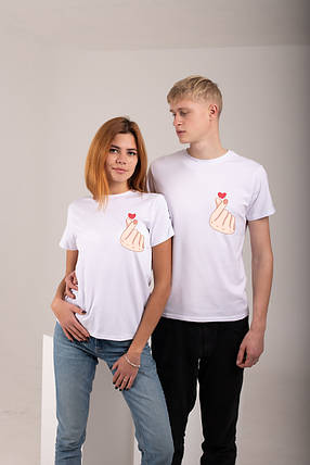 Парные футболки для двоих с принтом "I love you", фото 2