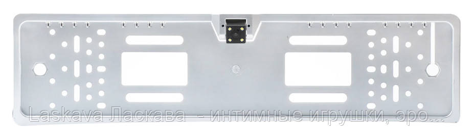 Камера заднего вида в рамке номерного знака A58 с подсветкой (16 + 4 LED) Silver (13213) Siamo