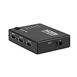 HDMI-перемикач Dellta HS55 на 5 портів HDMI switch з пультом ДУ (3843), фото 5