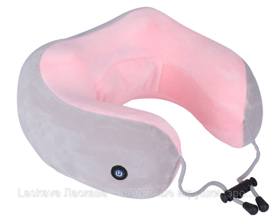 Масажна подушка U-Shaped Massage Pillow (від батарей) Pink (WM-003) (14208)