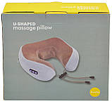 Масажна подушка U-Shaped Massage Pillow (від батарей) Pink (WM-003) (14208), фото 2