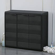 Шкаф низкий 3-х дверный Elegance S Toomax черный, фото 2